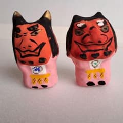 茶屋町の鬼 中田キミコ 紀美工芸 土人形 伝統工芸 郷土玩具 倉敷 民芸