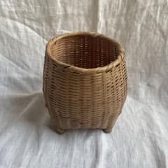 脚付き竹かご 竹細工 古道具 - メルカリ