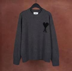 新品】AMI PARIS グレー セーター ハート刺繍 - メルカリ