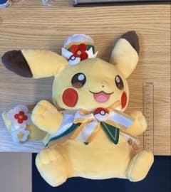 ポケパークカントー限定 ピカチュウ帽子あり ぬいぐるみパペット