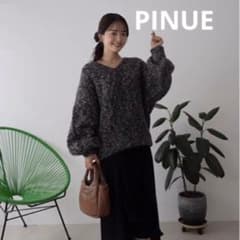 PINUE・新品】MIXヤーンニットトップス - メルカリ