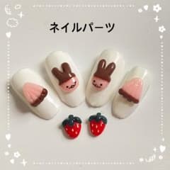 3Dネイルパーツ 6点セット アポロチョコ ミニチュア いちご - メルカリ