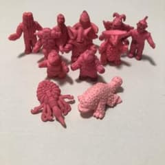 ウルトラマン 怪獣消しゴム ピンク(桃色) 12体 ☆当時物 塩ビ