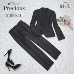 極美品✨エヌライン パンツスーツ セットアップ ブラウン チェック