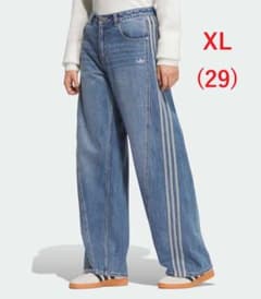アディダス ルーズデニム パンツ ブルー XLサイズ 海外限定 29インチ