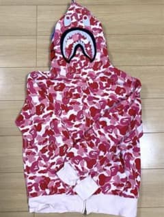 A・BATHING APE シャークパーカー ピンク - メルカリ