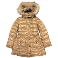 美品 バーバリー ブルーレーベル ラクーンファー ダウンコート