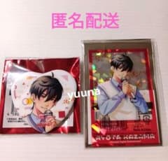 ときメモGS ラウンドワン ハート型缶バッジ ホログラムカード 風真玲太