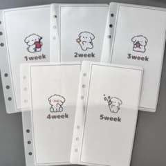 weekly saving リフィル 韓国 犬 家計管理 バインダー 貯金 5枚 - メルカリ