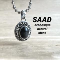 サード SAAD 天然石 オニキス アラベスク SILVER ペンダント - メルカリ