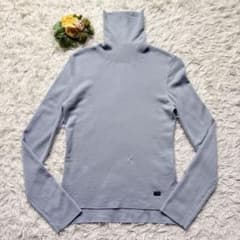 フォクシー♡タートルネック グレースウール 淡いブルー 40/L ロゴ