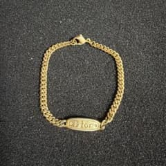 Christian Dior ブレスレット ロゴ プレート 喜平 - メルカリ
