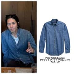 山P 着用 POLO Ralph Lauren クラシックフィット デニムシャツ - メルカリ