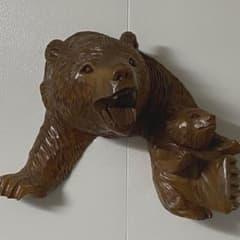 木彫り熊 熊の壁掛け - メルカリ
