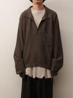 本日限定値下げ 25AW ANCELLM SKIPPER KNIT(BROWN) - メルカリ