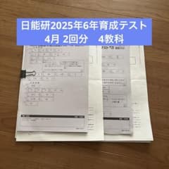 日能研 6年育成テスト4月 4教科 - メルカリ