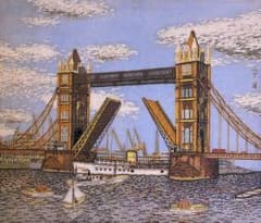 山下清、【ロンドンのタワーブリッジ】、希少な額装用画集より - メルカリ