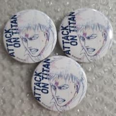 進撃の巨人 WIT STUDIO key:prime 缶バッジ ジャン3つ ① - メルカリ