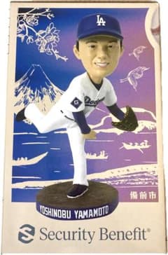 球場限定】山本由伸 バブルヘッド 2024年6月13日 ボブルヘッド<本物