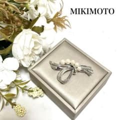 美品✨皇室御用達 ミキモト 本真珠 パール ブローチ アコヤ 5粒 2way