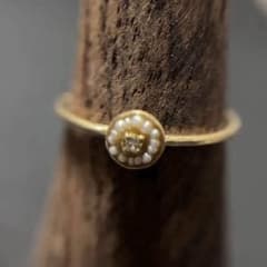 little emblem(リトルエンブレム)K18ケシパール・ダイヤリング13