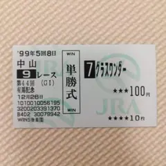 2026年最新】グラスワンダー 馬券の人気アイテム - メルカリ