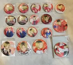 ハイキュー 横断幕 スクエア缶バッジ 新品未開封 2種（18個）セット