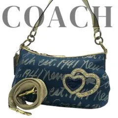 ✨美品✨ コーチ アクセサリーポーチ シグネチャ キャンバス 6023