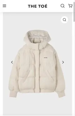 The toe Shard Knit Down ホワイト - THE TOE Shard Knit Down