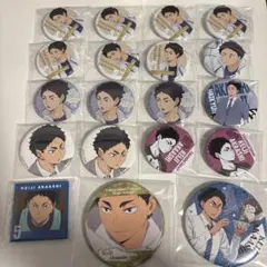 ハイキュー！！スクエア缶バッジBOXオフショット×カラー 第一弾第二弾