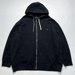 新品現行QR】ラルフローレン ジップアップパーカー ブラックS〜M相当