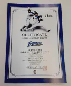 2026年最新】日本ハム 大谷 観戦証明書の人気アイテム - メルカリ