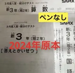 2026年最新】サピックス 入室テスト 3年の人気アイテム - メルカリ