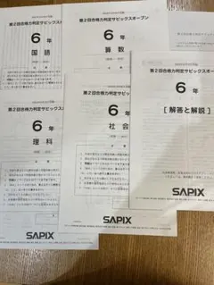 2026年最新】第4回合格力判定サピックスオープンの人気アイテム - メルカリ