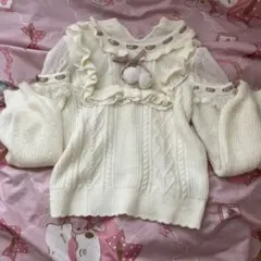 2026年最新】LIZLISAポンポンリボンレースヨークニットトップスの人気