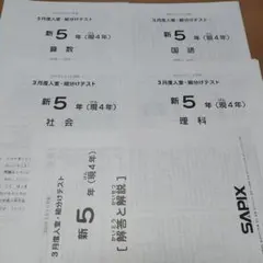 2026年最新】sapix 組分けテスト 新5年の人気アイテム - メルカリ