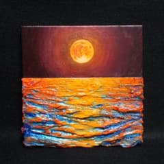 幻想絵画、空飛ぶ画家糸川裕志のアクリル画M8号