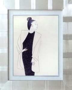 メルカリ 絵画絵額付き (銀）油絵uF6-062903風景（冬景色）