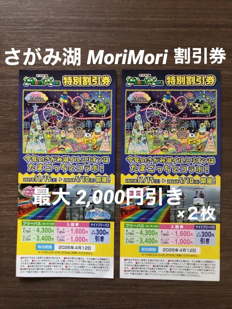 2026年最新】さがみ湖MORI チケットの人気アイテム - メルカリ