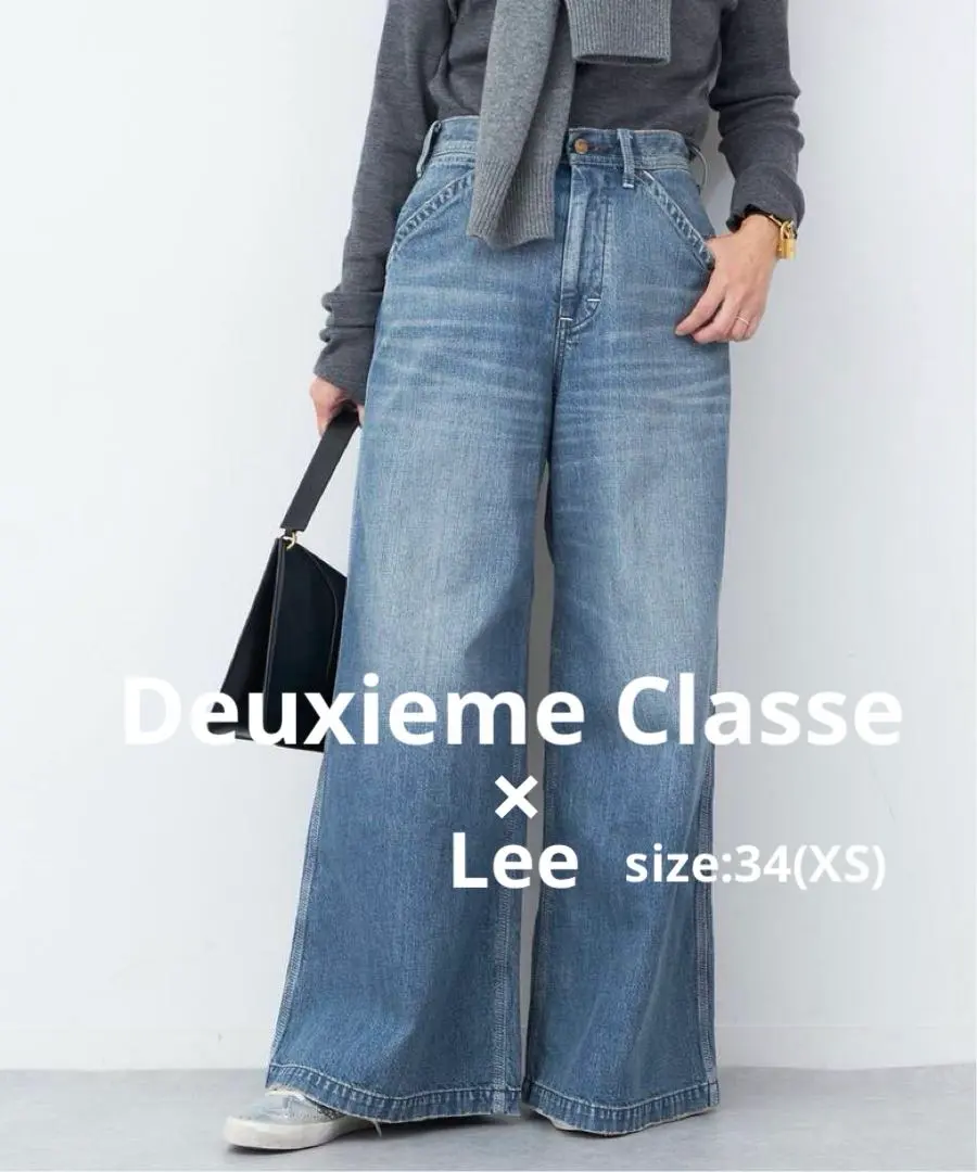 Deuxieme Classe Lee 別注 デニムワイドペインターパンツ 34