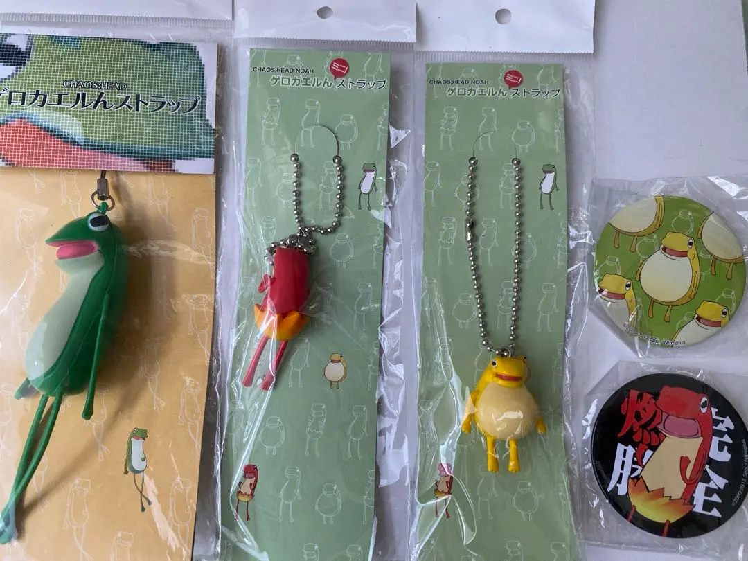chaos;head ゲロカエルん ストラップ&缶バッジ まとめ売りchaos;head
