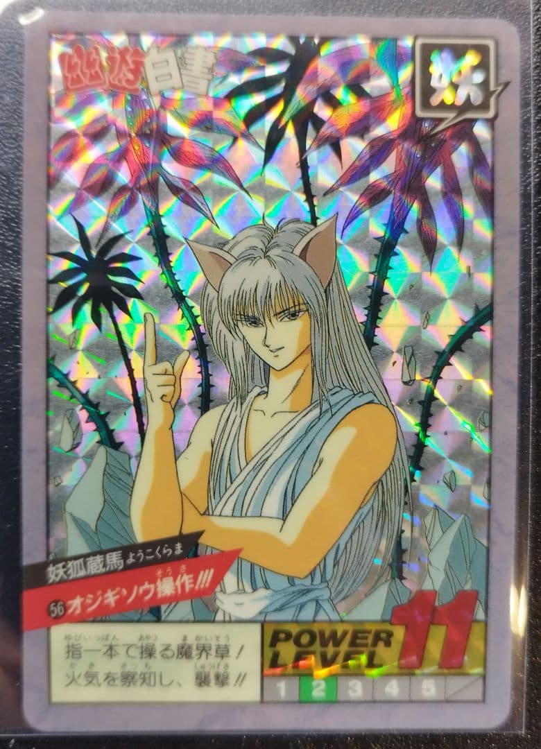 希少☆即購入可】幽遊白書 妖狐蔵馬 オジギソウ操作 カードダス - メルカリ