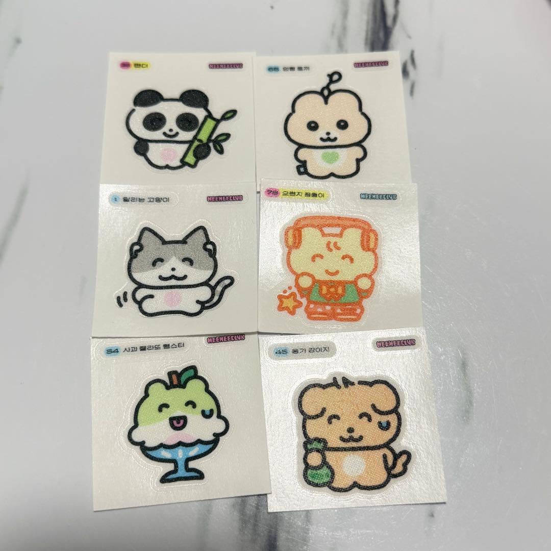 韓国作家 HEEHEECLUB ヒヒクラブ ランダム ステッカー - メルカリ