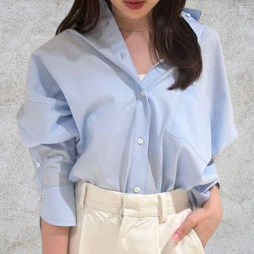 anuans アニュアンス 24SS スタンダード シャツ サックス - メルカリ