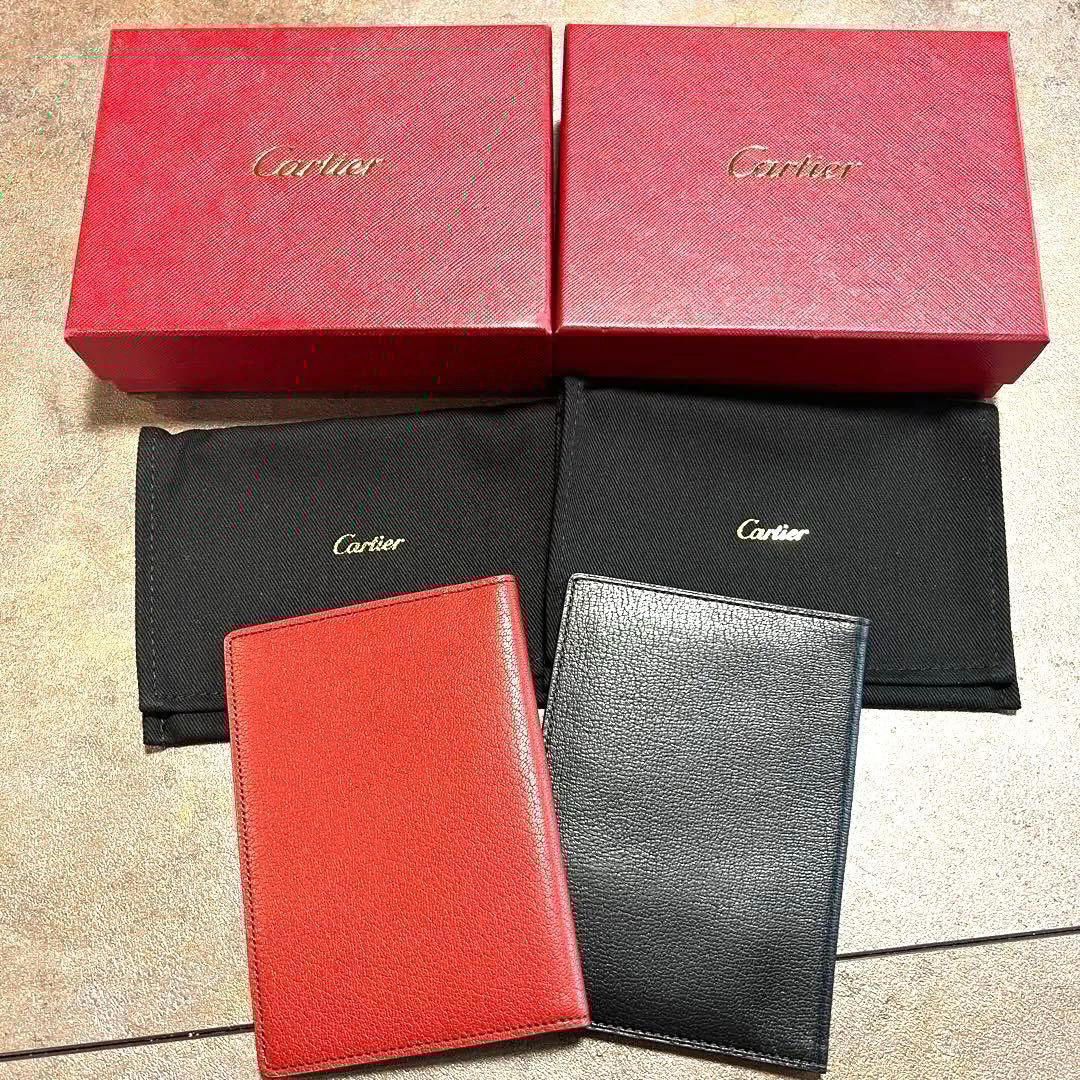 未使用　Cartier パスポートケース 2点　ペア　夫婦　新婚旅行　カップル
