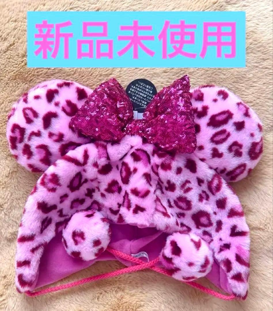 ミニーマウス風ヒョウ柄帽子 - メルカリ