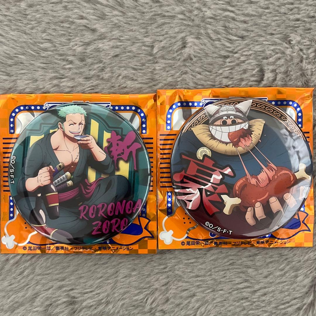 ワンピース 輩缶バッジ 第29弾 GOURMET グルメ ゾロ ブロギー - メルカリ