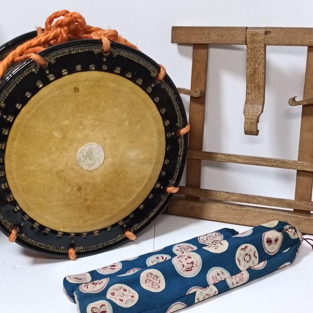 締太鼓 和太鼓 和楽器 楽器 締め太鼓 バチ三種 スタンド付き