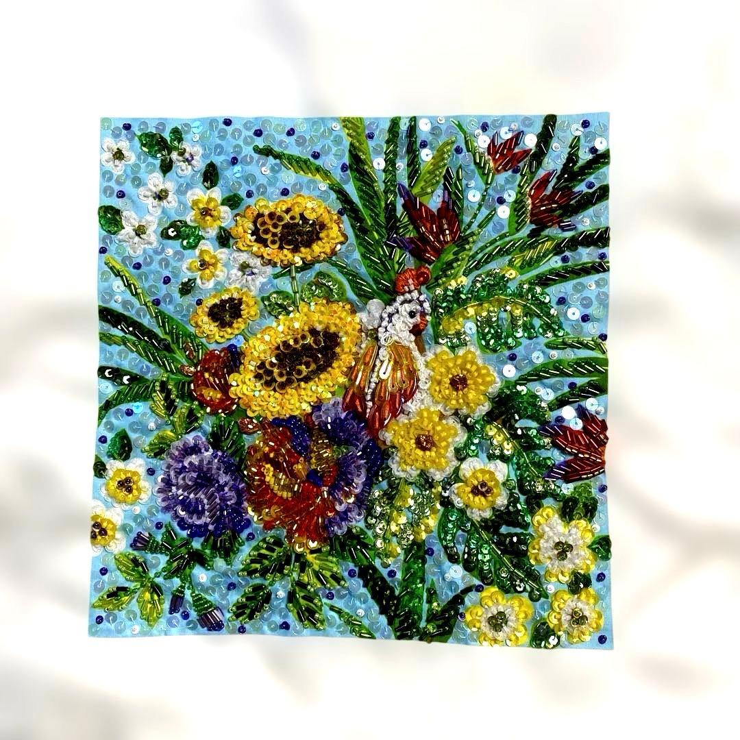 田川啓ニビーズ刺繍　夏