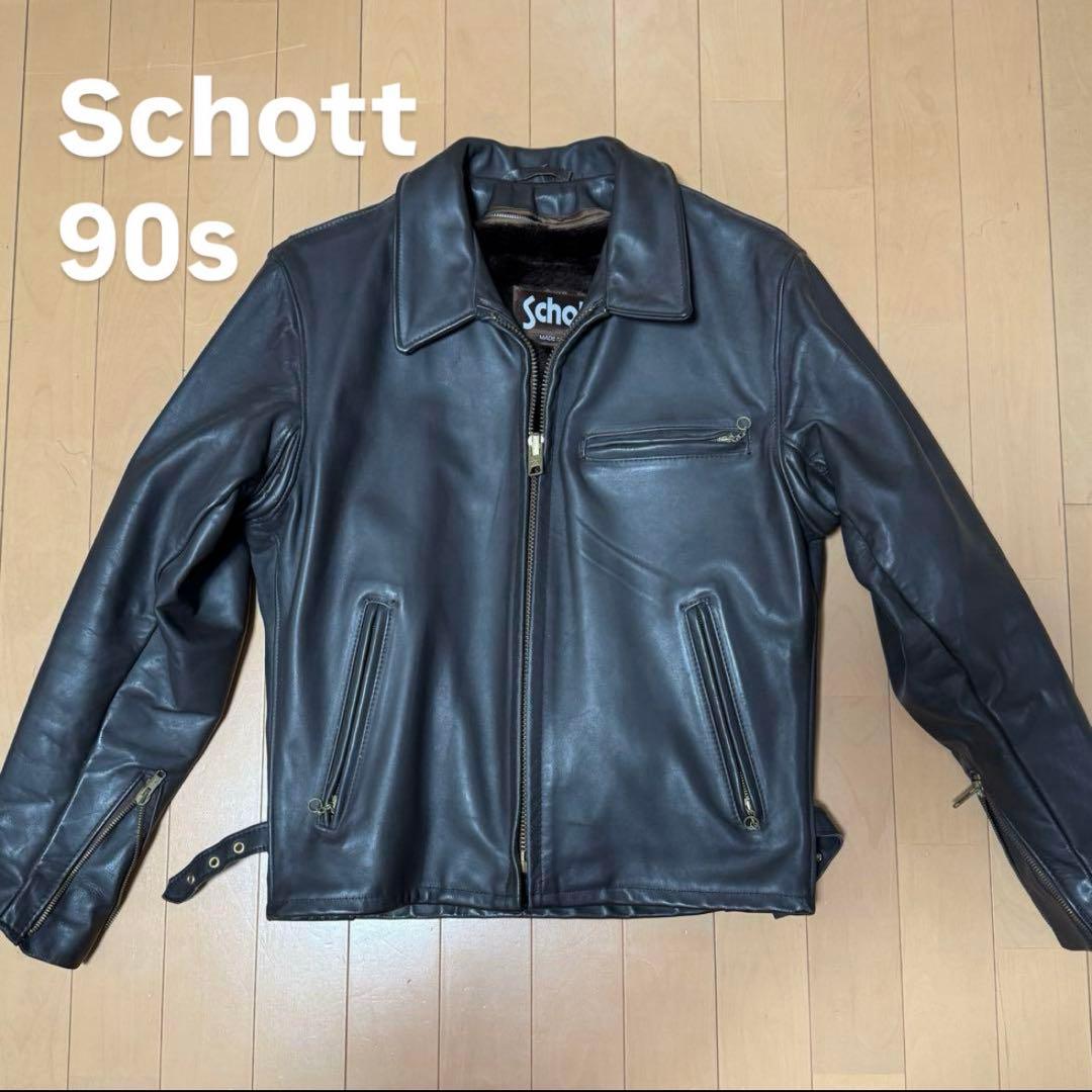 90s USA製 Schott 641 シングルライダース IDEAL Y2K